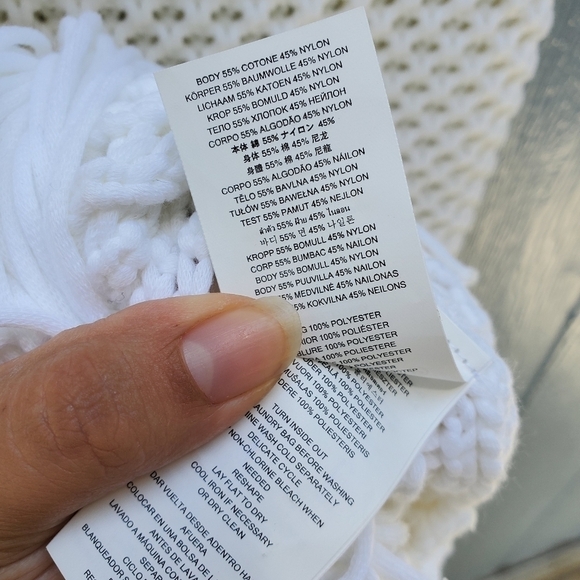 Michael Kors Fringe Cotton Open Knit Fringe Midi Dress Cover Up Beach Resortwear - Picture 9 of 9